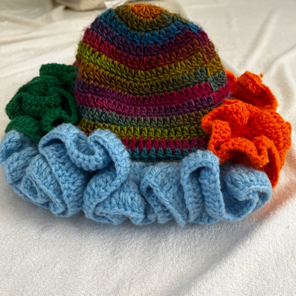 Handcrafted Crochet Ruffle Hat - Picture 3 of 3
